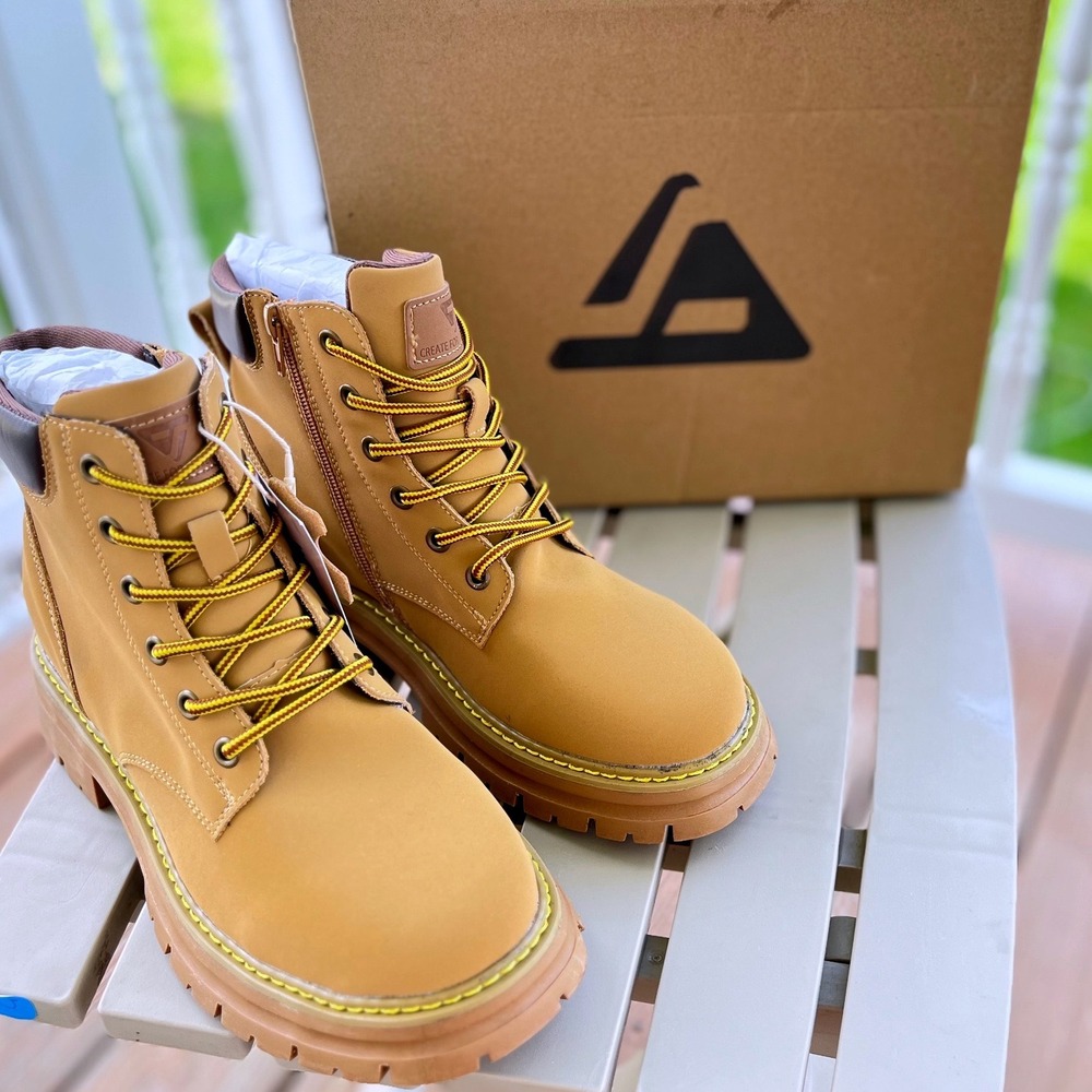 Jabasic Pro Series Mens Wheat Side Zip Work Boots ST6103 Size 8 New in Box